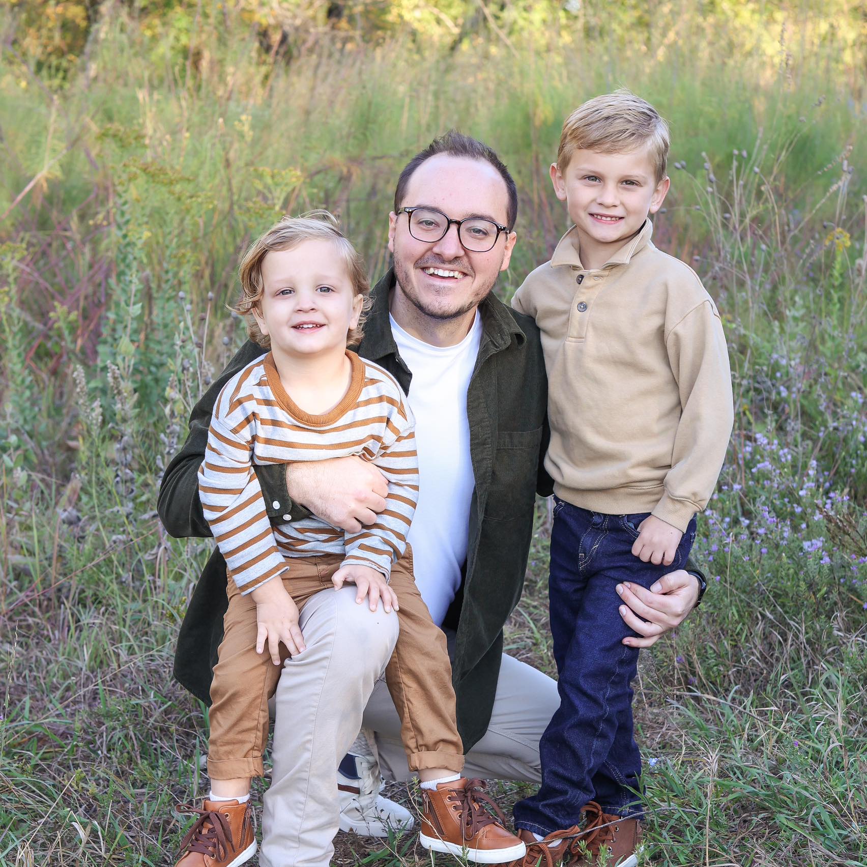 Chris with his sons Cooper and Everett