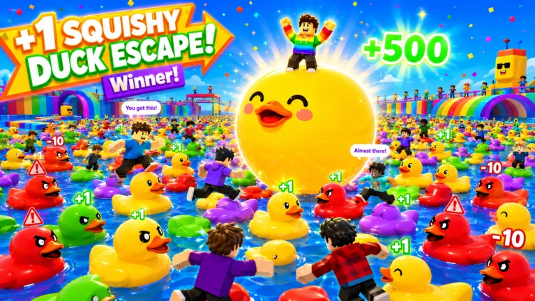 +1 Squishy Duck Escape Roblox game thumbnail